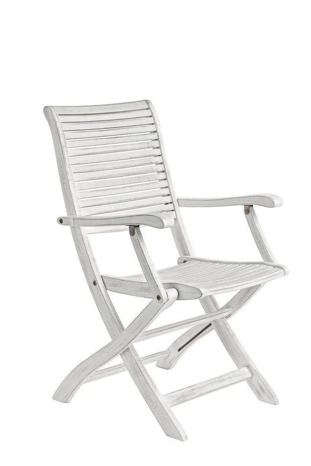 Set di 2 sedie da giardino pieghevole Octavia Bianco (6)