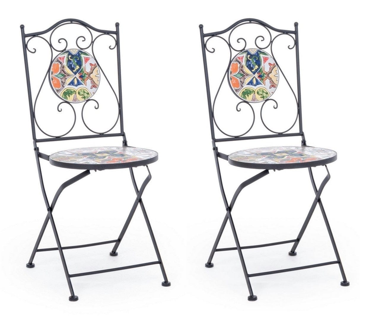 Set di 2 sedie da giardino pieghevole Paloma Multicolore