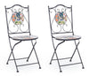 Set di 2 sedie da giardino pieghevole Paloma Multicolore