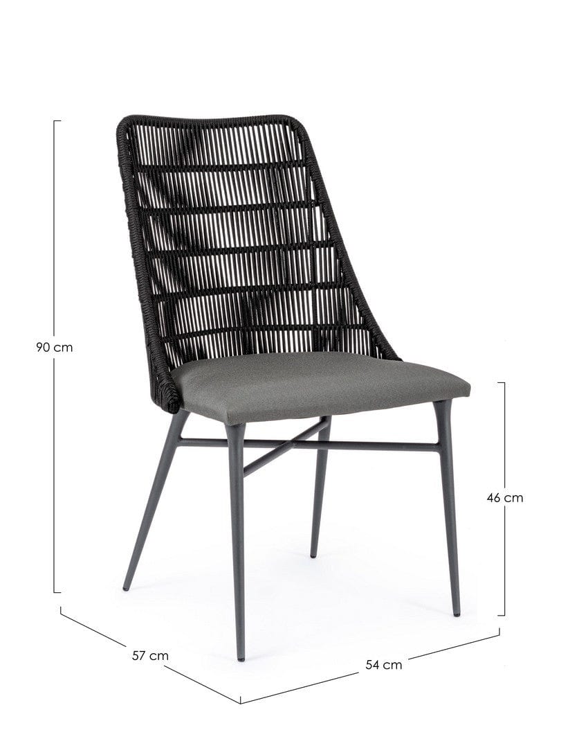 Set di 2 sedie da giardino Tablita Nero (10)