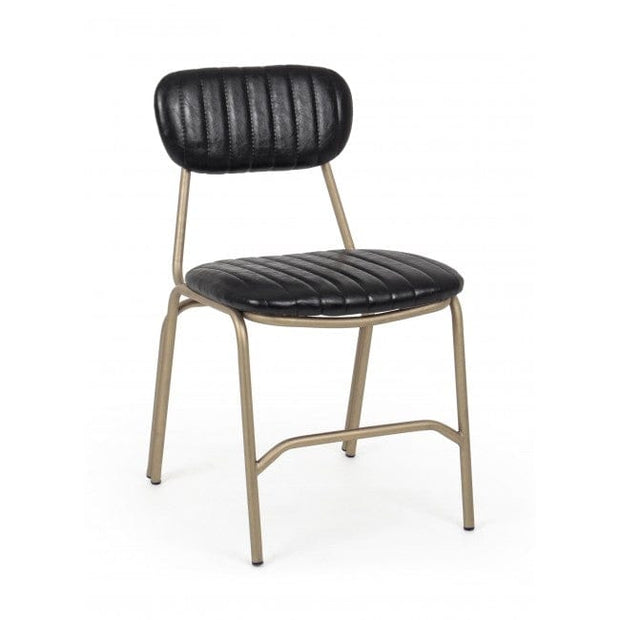 Set di 2 sedie da pranzo in ecopelle Addy Nero (2)