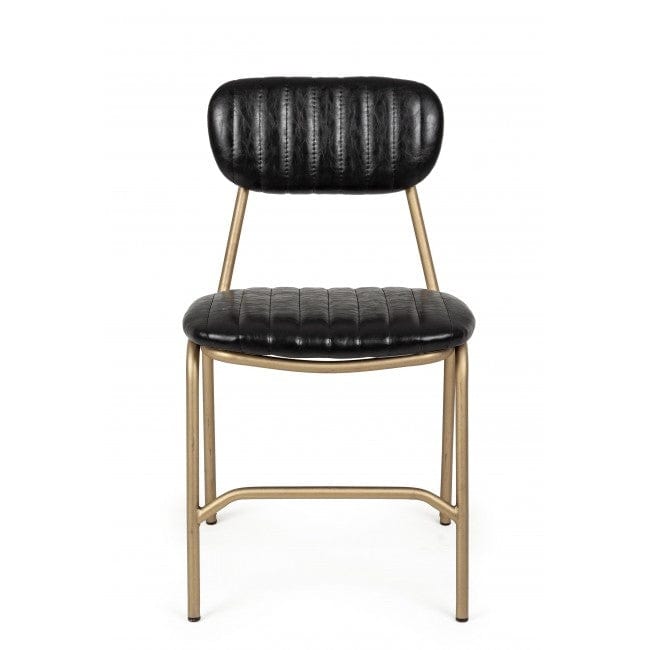 Set di 2 sedie da pranzo in ecopelle Addy Nero (3)