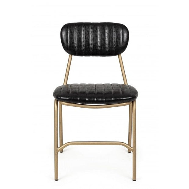 Set di 2 sedie da pranzo in ecopelle Addy Nero (3)