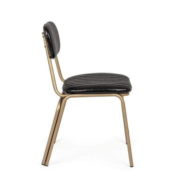 Set di 2 sedie da pranzo in ecopelle Addy Nero (4)