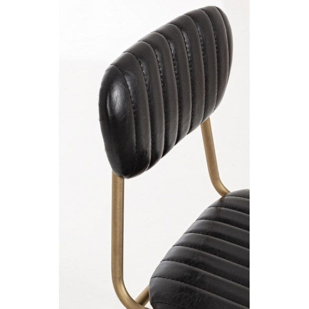 Set di 2 sedie da pranzo in ecopelle Addy Nero (5)