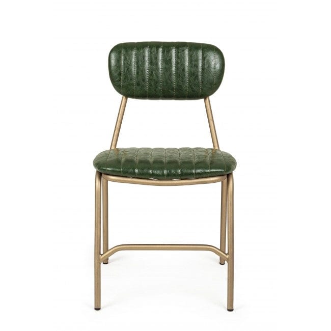 Set di 2 sedie da pranzo in ecopelle Addy Verde (2)