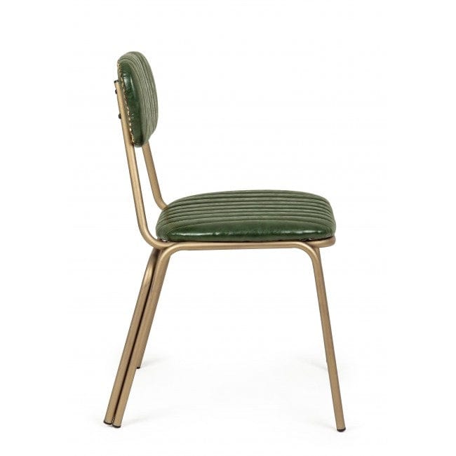 Set di 2 sedie da pranzo in ecopelle Addy Verde (3)
