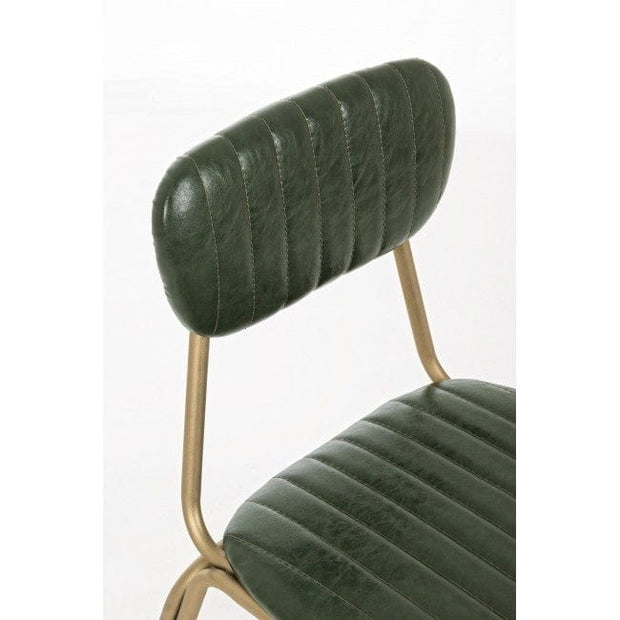 Set di 2 sedie da pranzo in ecopelle Addy Verde (4)