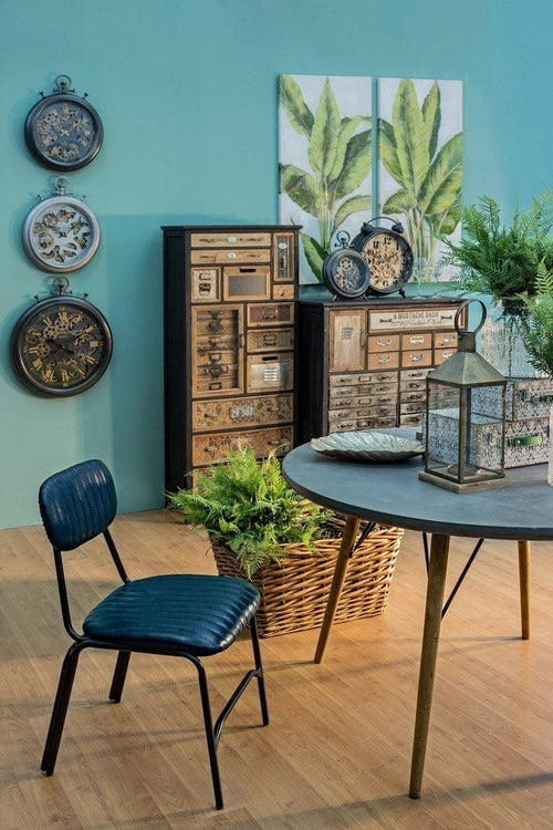 Set di 2 sedie da pranzo in ecopelle Debbie Blu (1)