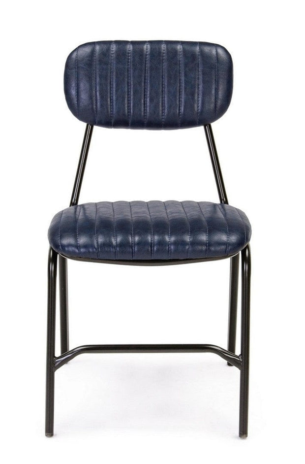 Set di 2 sedie da pranzo in ecopelle Debbie Blu (3)