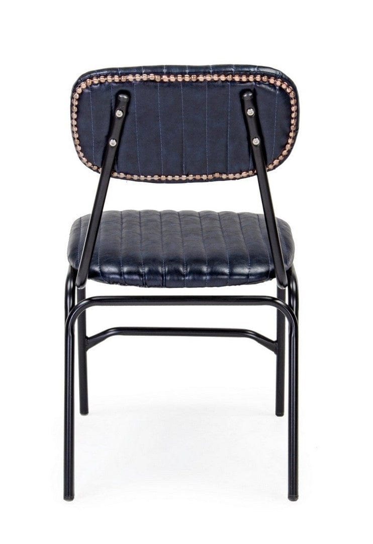 Set di 2 sedie da pranzo in ecopelle Debbie Blu (4)