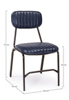 Set di 2 sedie da pranzo in ecopelle Debbie Blu (8)