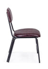 Set di 2 sedie da pranzo in ecopelle Debbie Bordeaux (2)