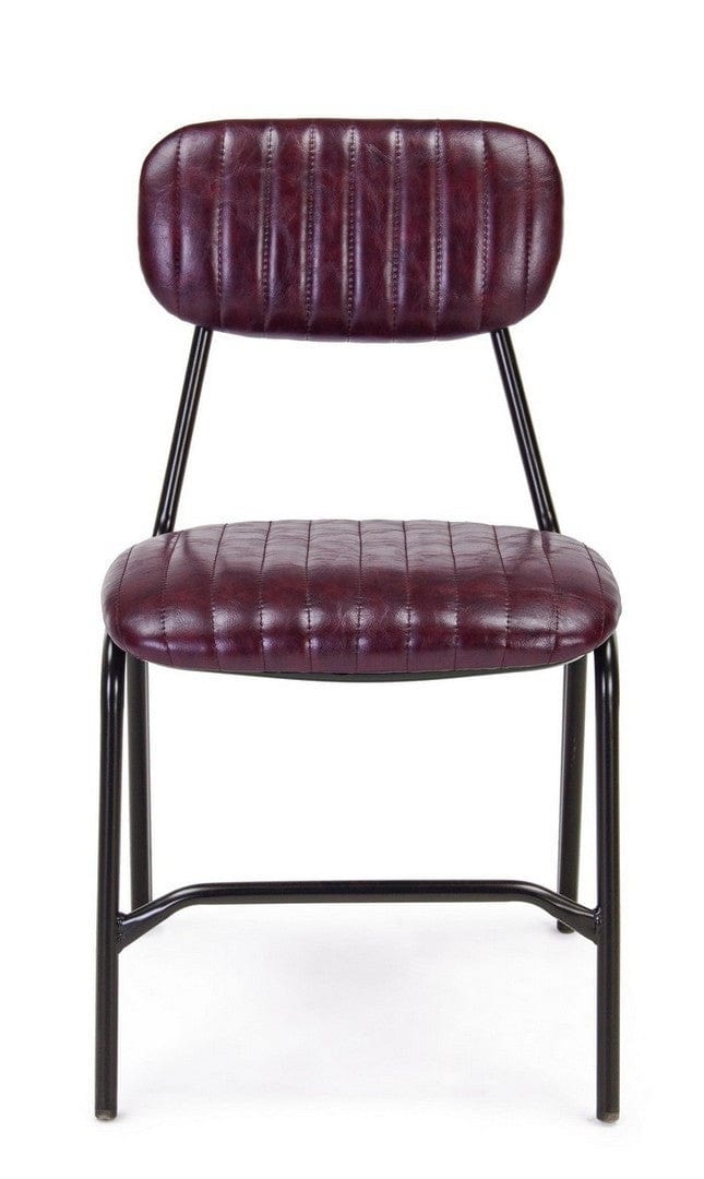 Set di 2 sedie da pranzo in ecopelle Debbie Bordeaux (3)