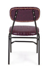 Set di 2 sedie da pranzo in ecopelle Debbie Bordeaux (4)