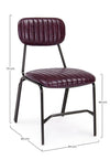 Set di 2 sedie da pranzo in ecopelle Debbie Bordeaux (7)