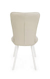 Set di 2 sedie da pranzo in ecopelle e tessuto Angelica Beige (3)