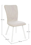 Set di 2 sedie da pranzo in ecopelle e tessuto Angelica Beige (6)