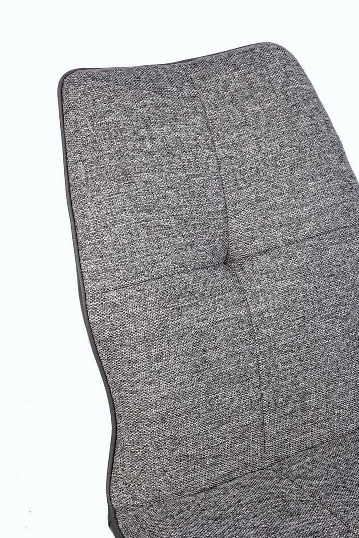 Set di 2 sedie da pranzo in ecopelle e tessuto Kepler Grigio (11)