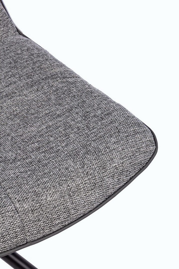 Set di 2 sedie da pranzo in ecopelle e tessuto Kepler Grigio (12)