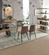 Set di 2 sedie da pranzo in ecopelle Kyra Beige (1)
