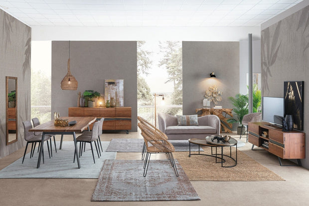 Set di 2 sedie da pranzo in ecopelle Kyra Beige (3)