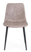 Set di 2 sedie da pranzo in ecopelle Kyra Beige (5)