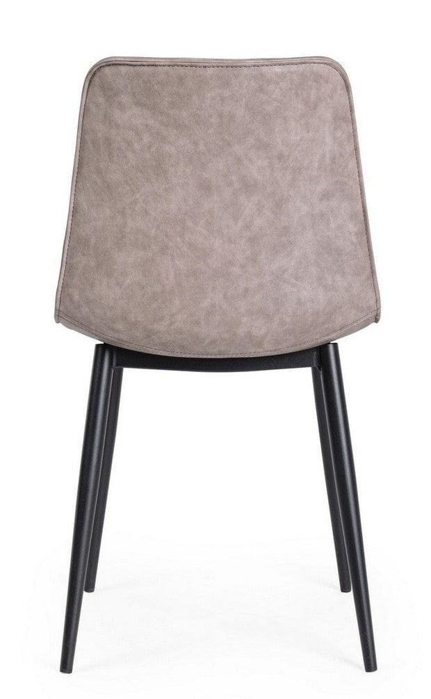 Set di 2 sedie da pranzo in ecopelle Kyra Beige (6)