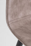 Set di 2 sedie da pranzo in ecopelle Kyra Beige (9)