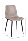 Set di 2 sedie da pranzo in ecopelle Kyra Beige (11)