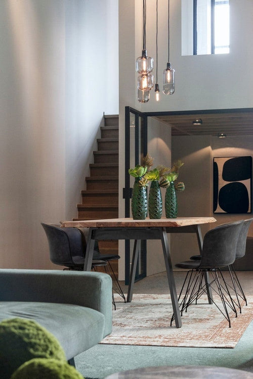 Set di 2 sedie da pranzo in ecopelle Loft Grigio (1)
