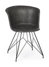 Set di 2 sedie da pranzo in ecopelle Loft Grigio (3)
