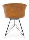 Set di 2 sedie da pranzo in ecopelle Loft Marrone (4)