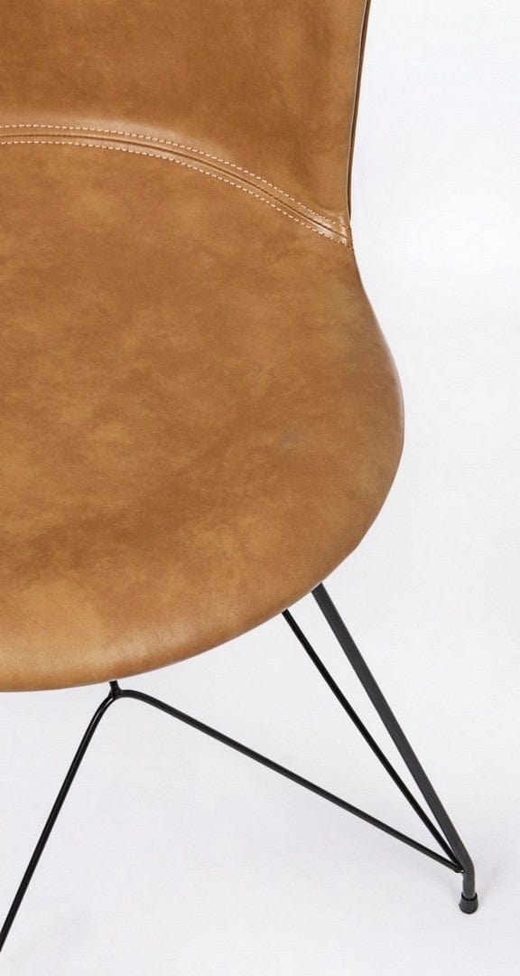 Set di 2 sedie da pranzo in ecopelle Loft Marrone (7)