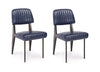 Set di 2 sedie da pranzo in ecopelle Nelly A Blu