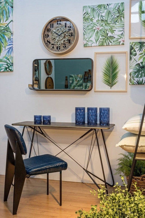 Set di 2 sedie da pranzo in ecopelle Nelly A Blu (1)