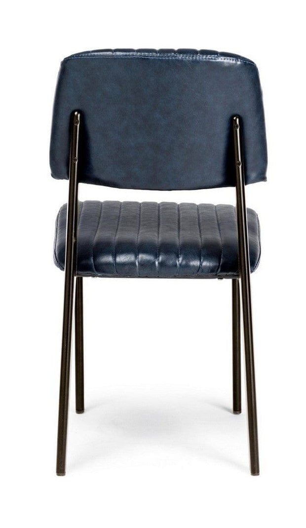 Set di 2 sedie da pranzo in ecopelle Nelly A Blu (4)
