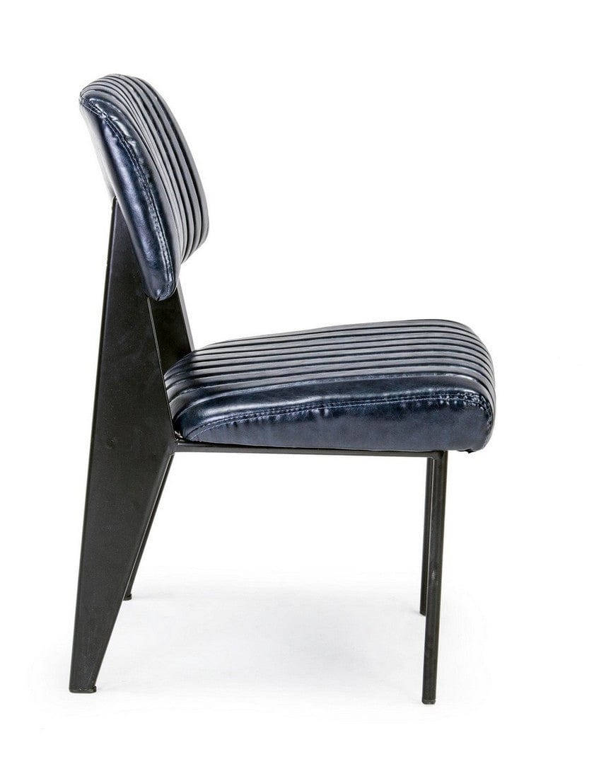 Set di 2 sedie da pranzo in ecopelle Nelly A Blu (5)