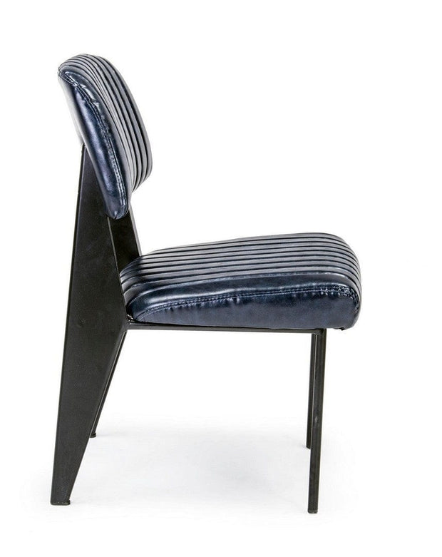 Set di 2 sedie da pranzo in ecopelle Nelly A Blu (5)