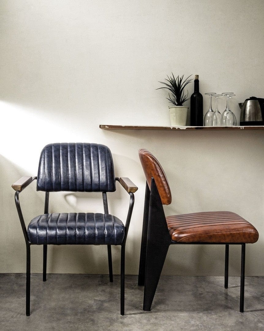 Set di 2 sedie da pranzo in ecopelle Nelly Plus Blu (1)