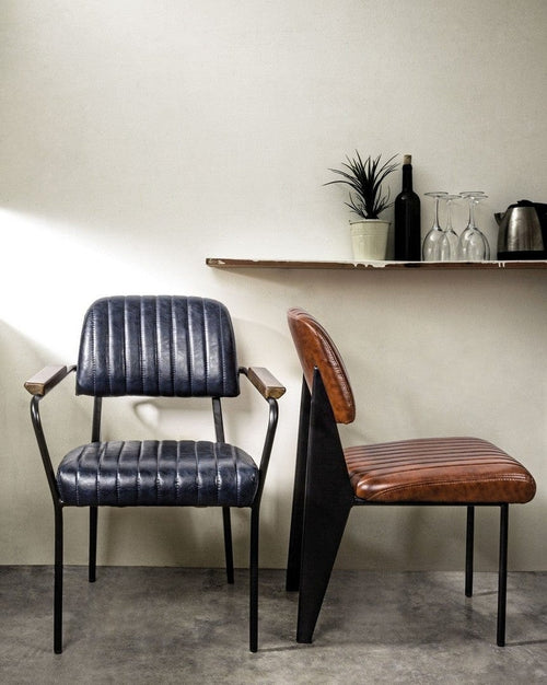 Set di 2 sedie da pranzo in ecopelle Nelly Plus Blu (1)