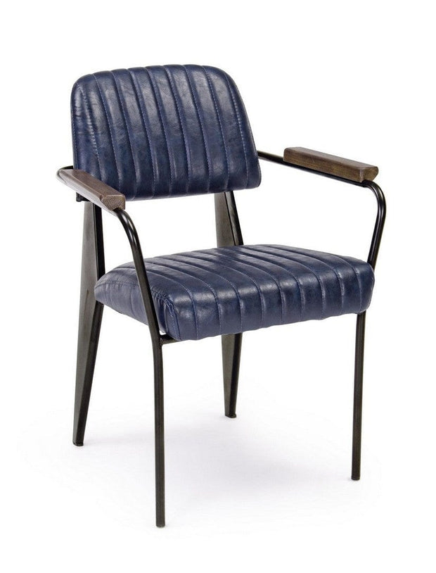 Set di 2 sedie da pranzo in ecopelle Nelly Plus Blu (2)