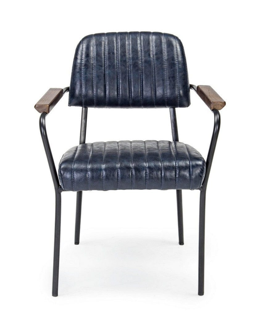 Set di 2 sedie da pranzo in ecopelle Nelly Plus Blu (3)