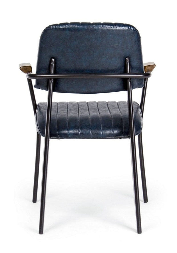 Set di 2 sedie da pranzo in ecopelle Nelly Plus Blu (4)