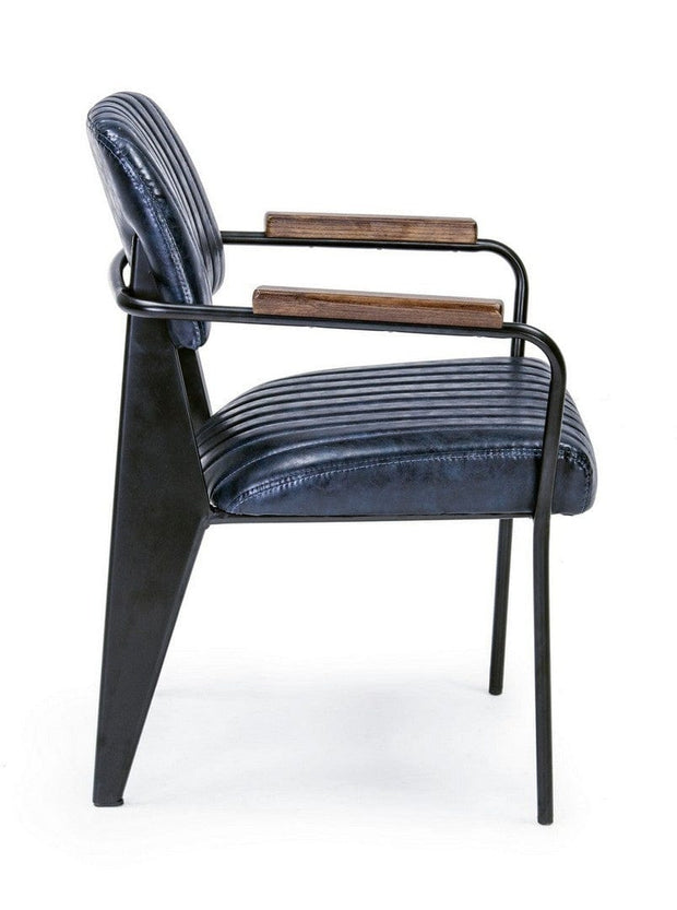 Set di 2 sedie da pranzo in ecopelle Nelly Plus Blu (5)