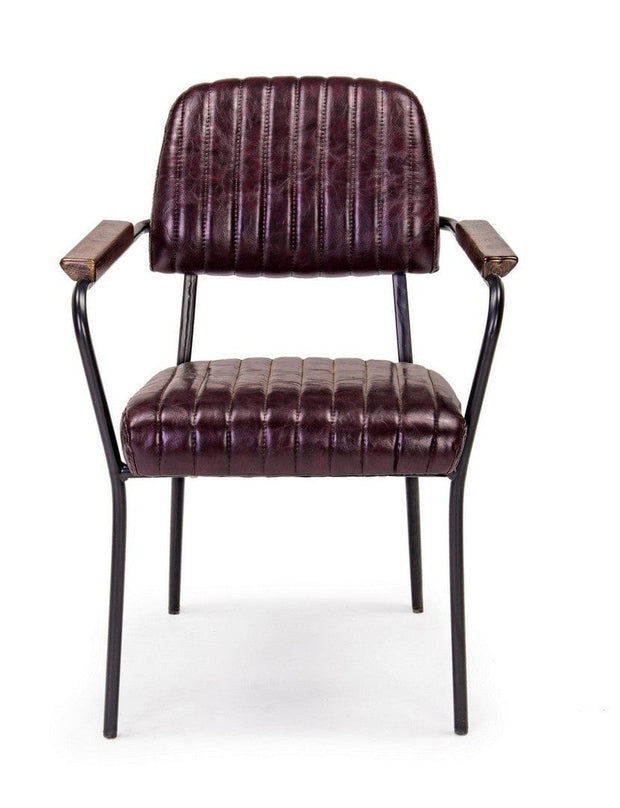 Set di 2 sedie da pranzo in ecopelle Nelly Plus Bordeaux (2)