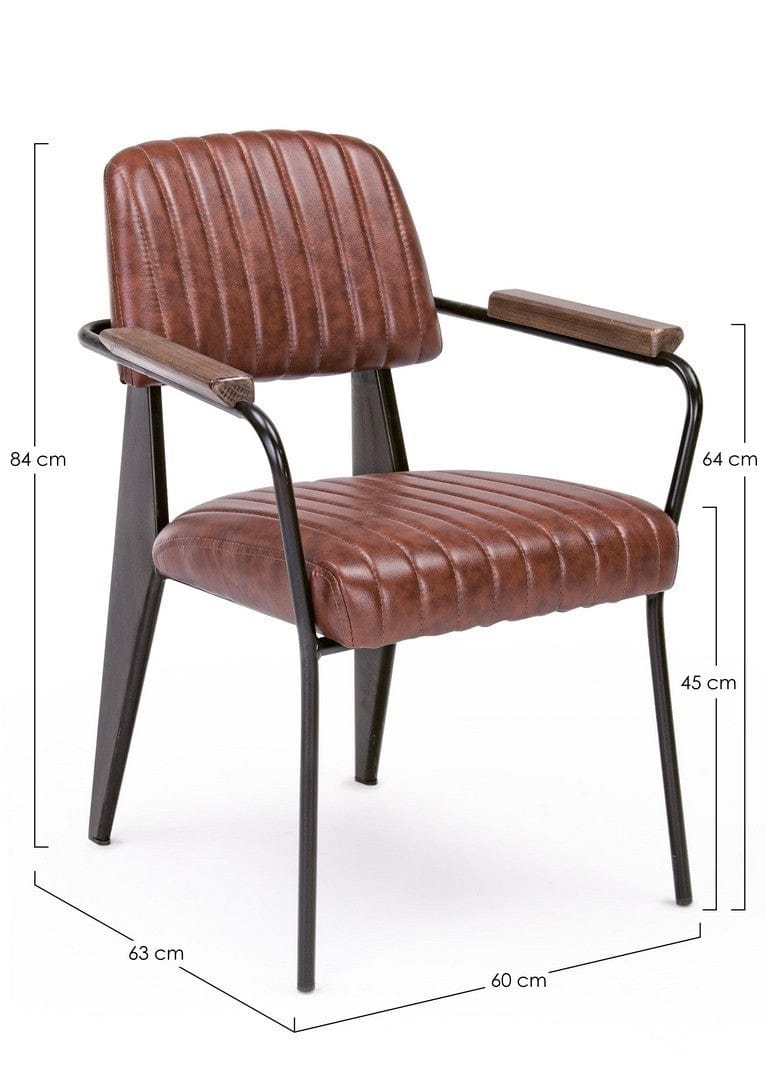 Set di 2 sedie da pranzo in ecopelle Nelly Plus Ruggine (6)