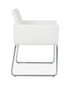 Set di 2 sedie da pranzo in ecopelle Sixty Bianco (5)