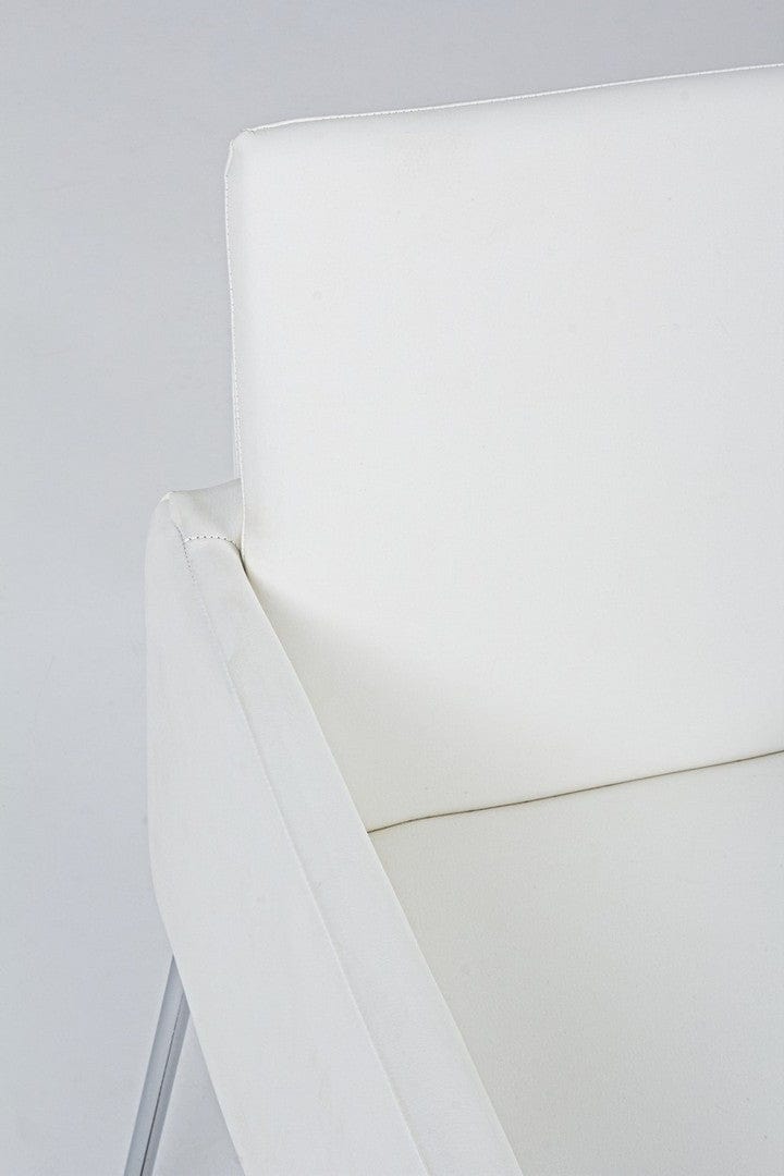 Set di 2 sedie da pranzo in ecopelle Sixty Bianco (6)