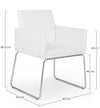 Set di 2 sedie da pranzo in ecopelle Sixty Bianco (8)